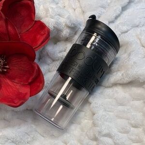 🌹Bodum • DOUBLE TRAVEL PRESS TEA & Coffee Mug “Brew coffee or tea on the go”